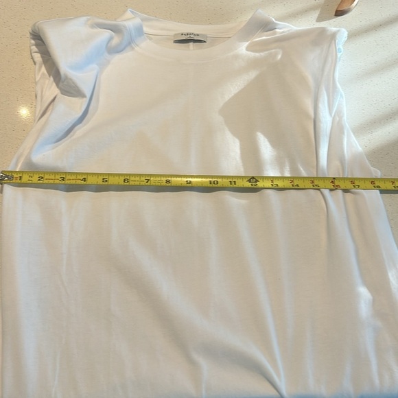 Aritzia Babaton Shoulder Pad Dress White Cotton Tee Shirt Dress Mini Women Sz S - Picture 4 of 11